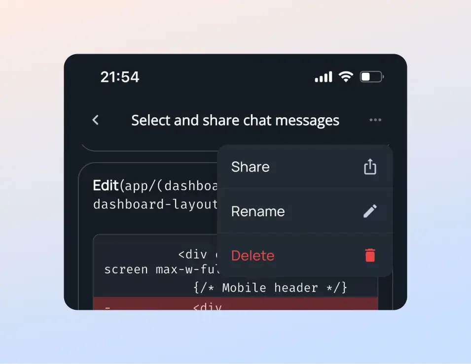 Share chat messages
