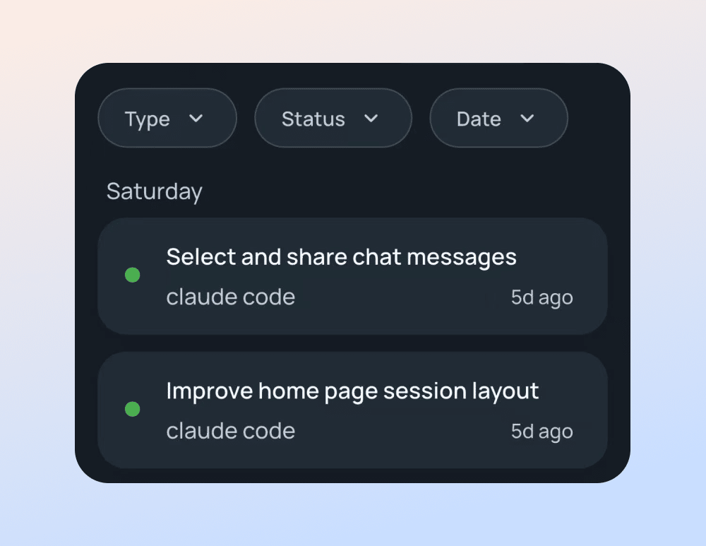 Session organization