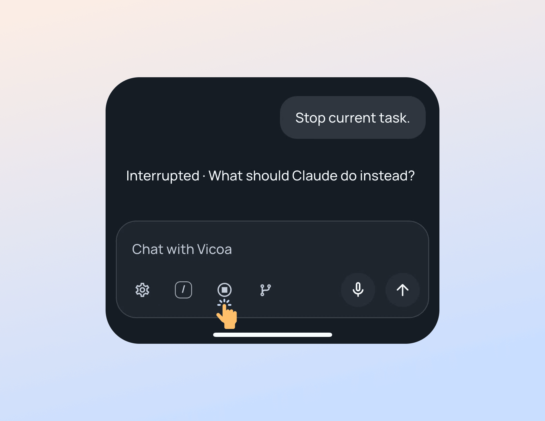 Slash commands in the app